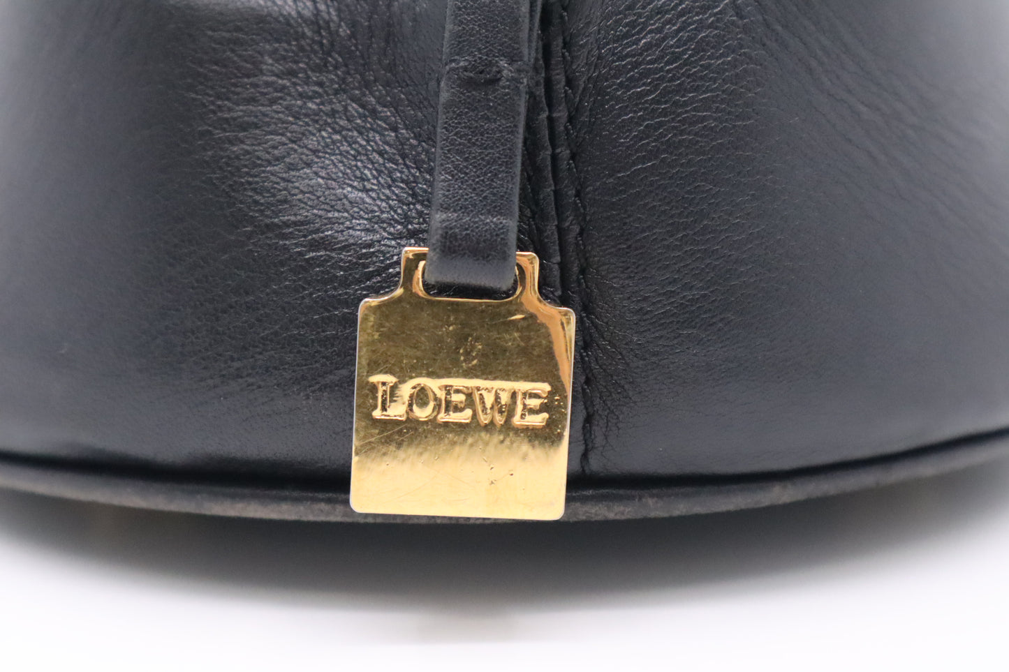 Loewe Dome Handbag in Black Leather