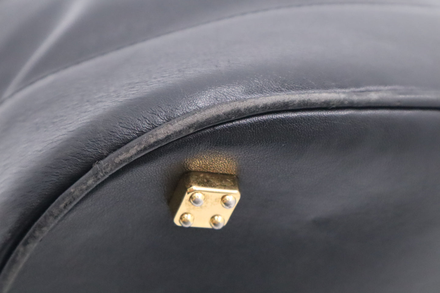 Loewe Dome Handbag in Black Leather