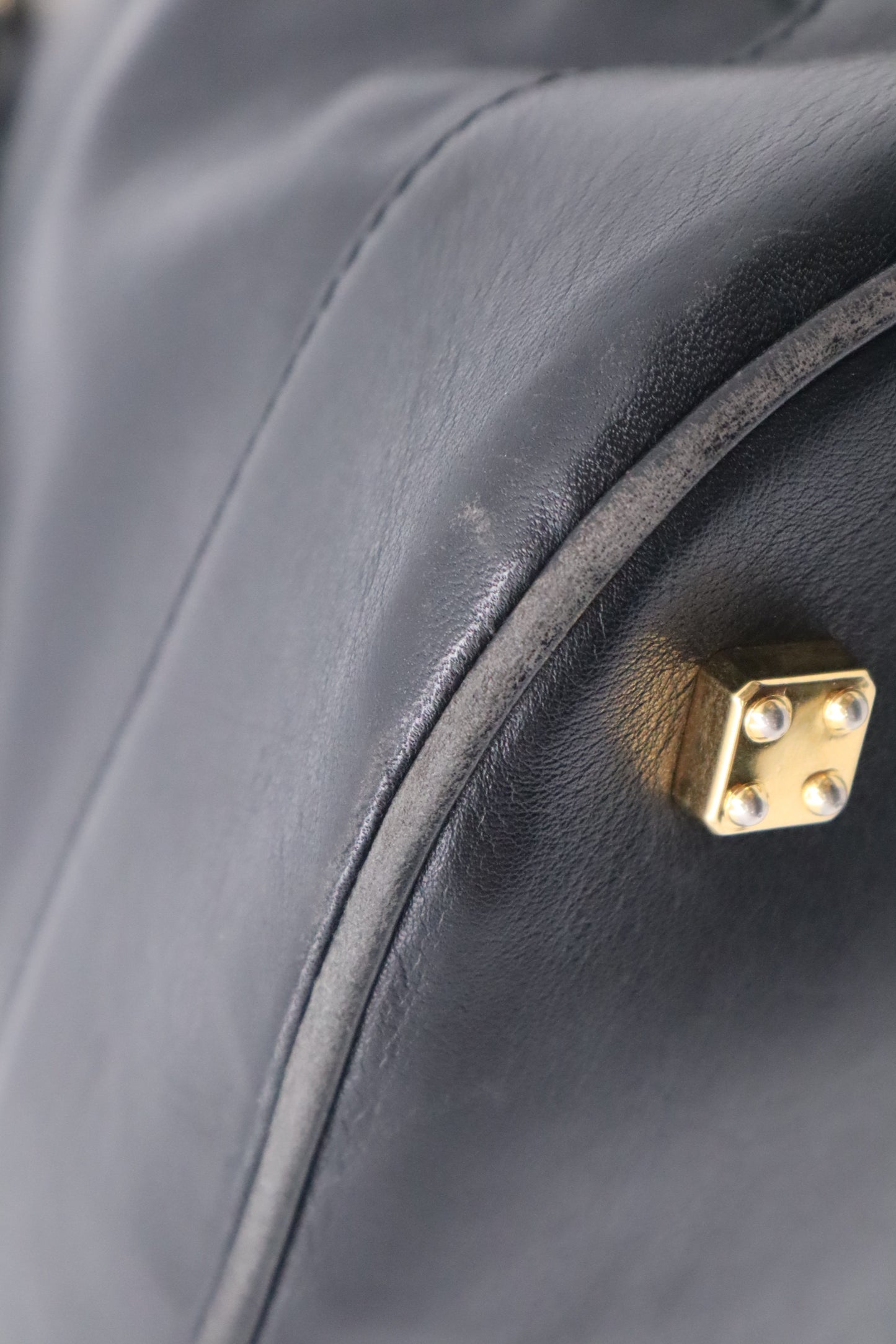 Loewe Dome Handbag in Black Leather