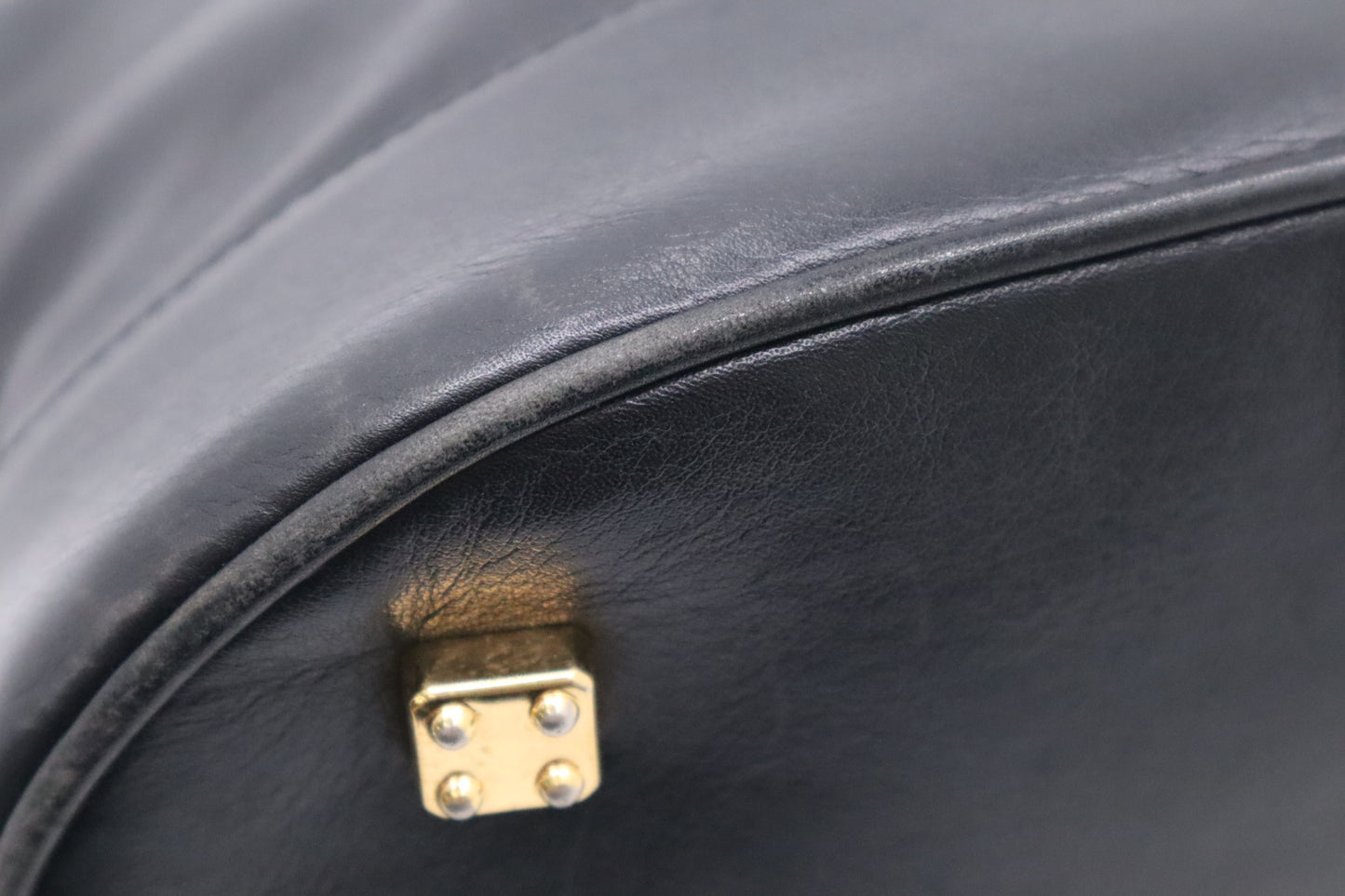 Loewe Dome Handbag in Black Leather