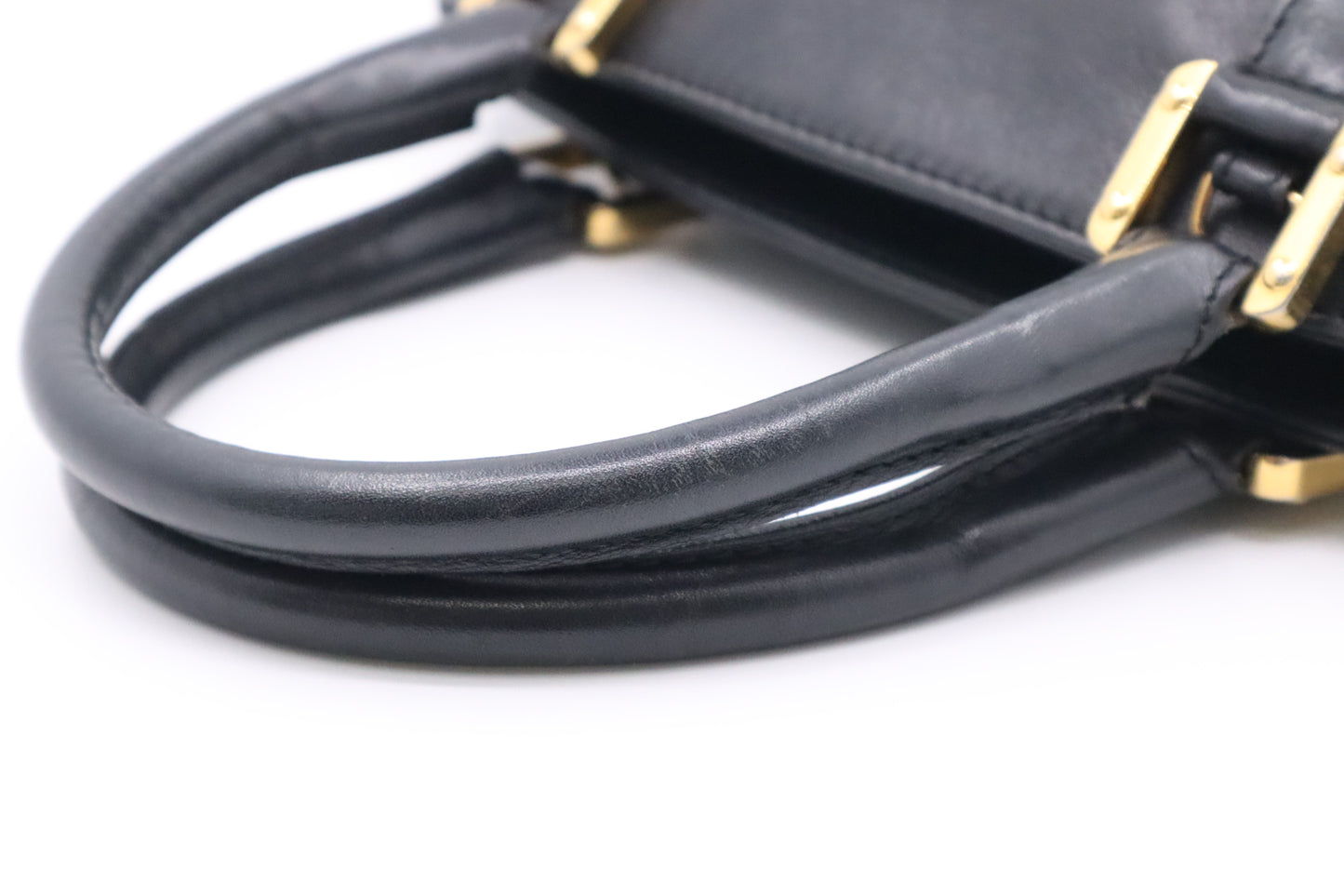 Loewe Dome Handbag in Black Leather