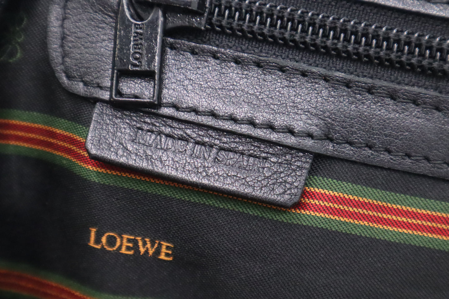 Loewe Dome Handbag in Black Leather