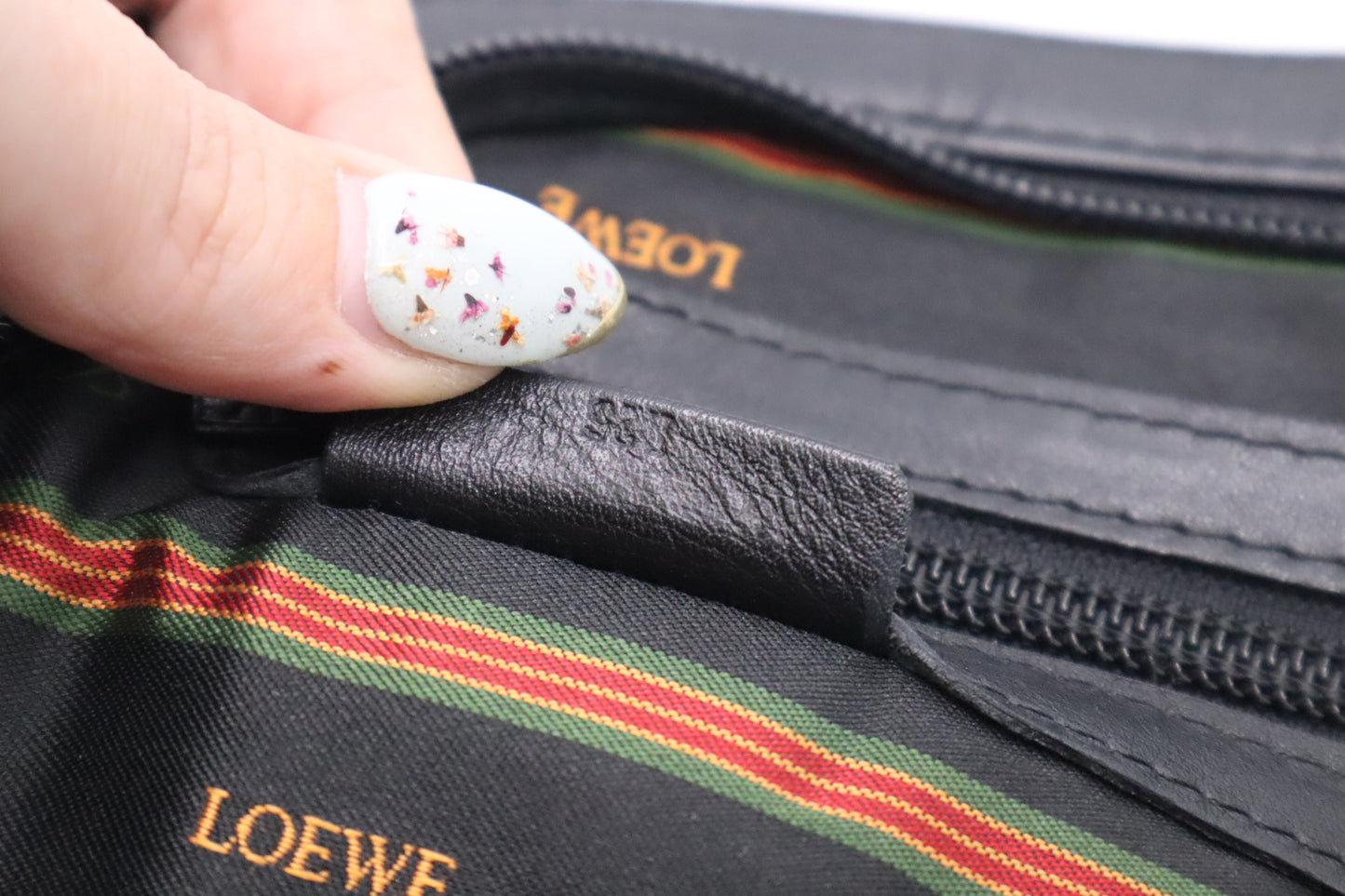 Loewe Dome Handbag in Black Leather