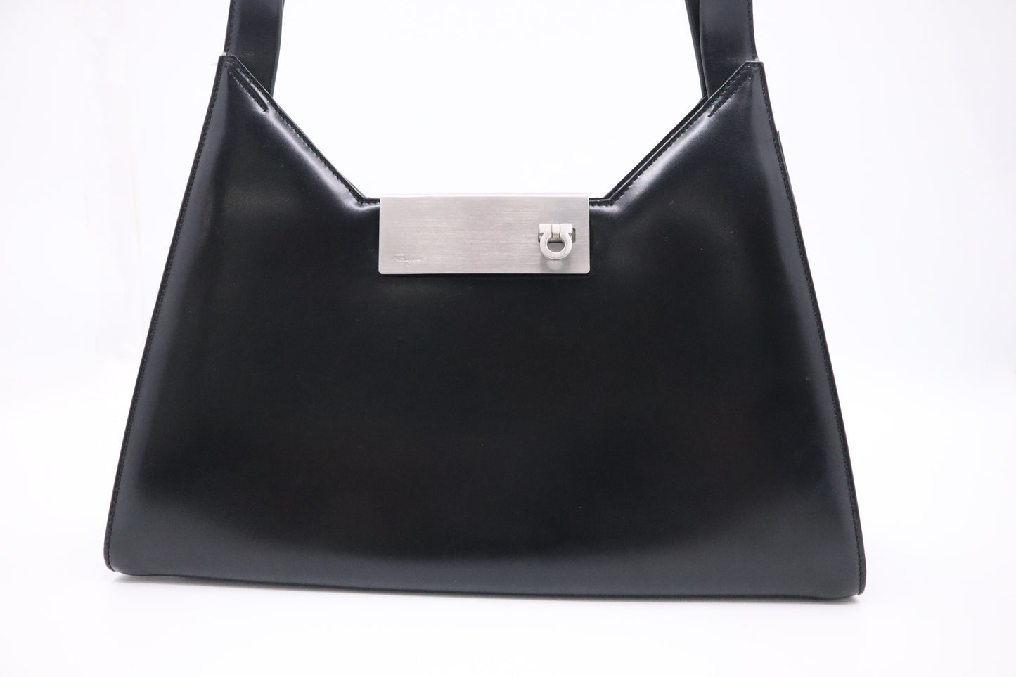 Ferragamo Shoulder Bag in Black Leather