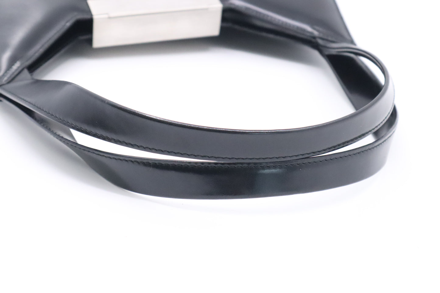 Ferragamo Shoulder Bag in Black Leather