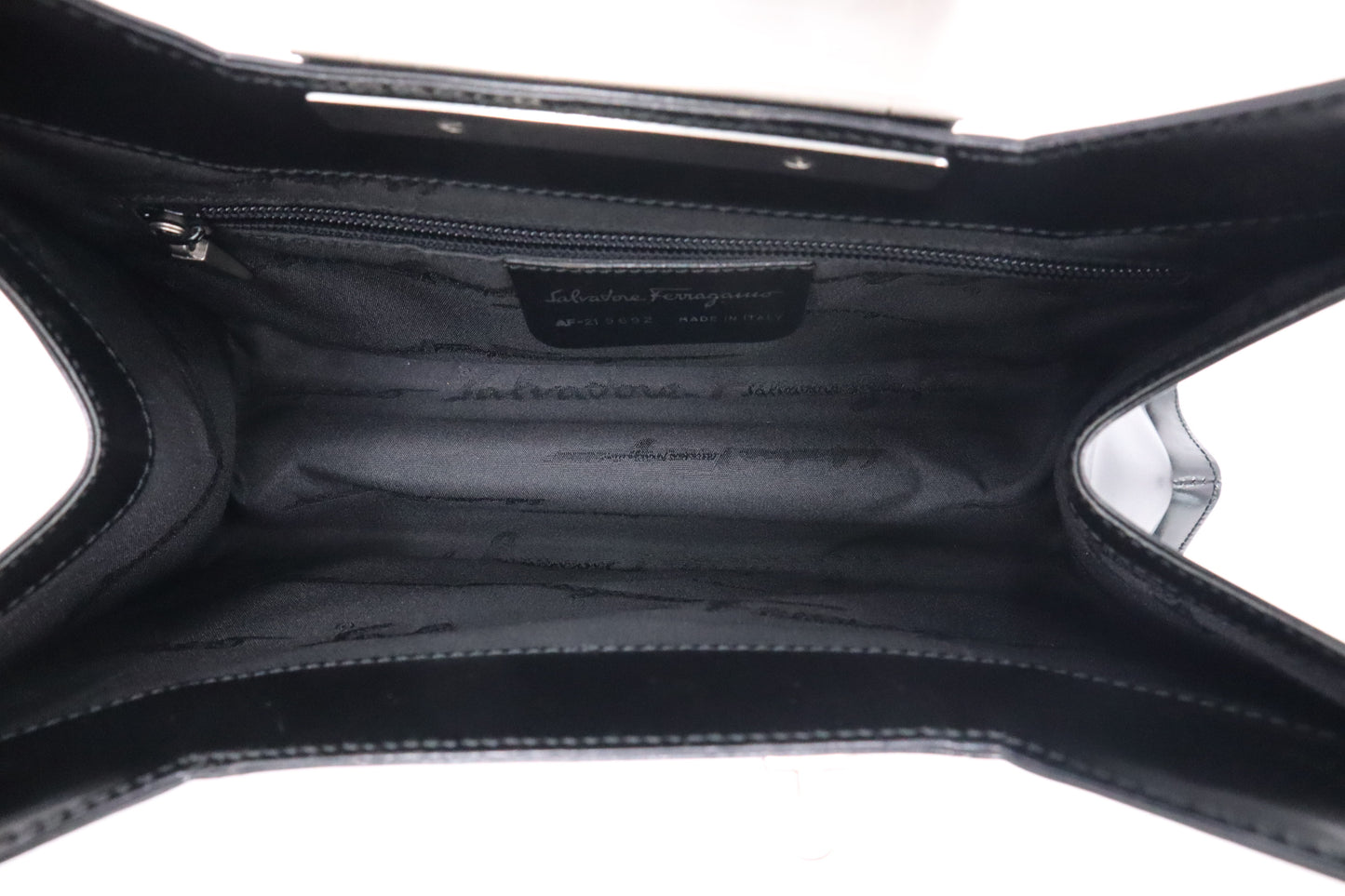 Ferragamo Shoulder Bag in Black Leather