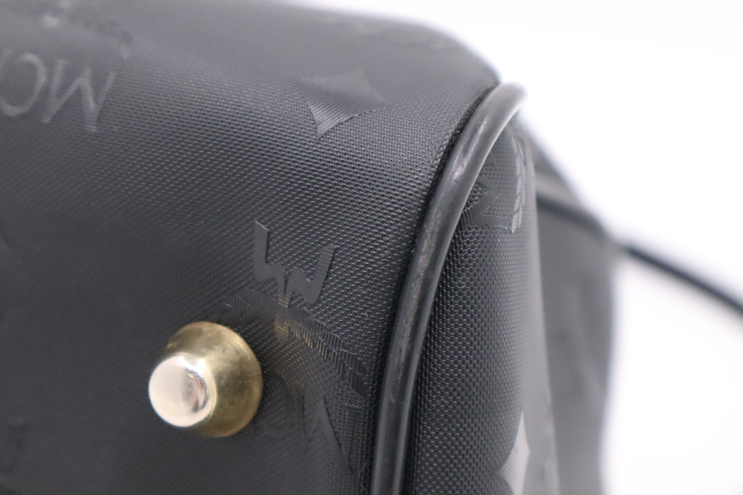 MCM Boston Bag in Black Visetos Patent Canvas