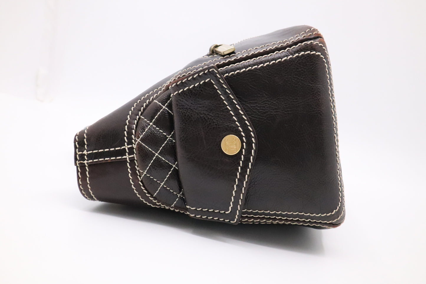 Celine Boogie Bag in Dark Brown Leather