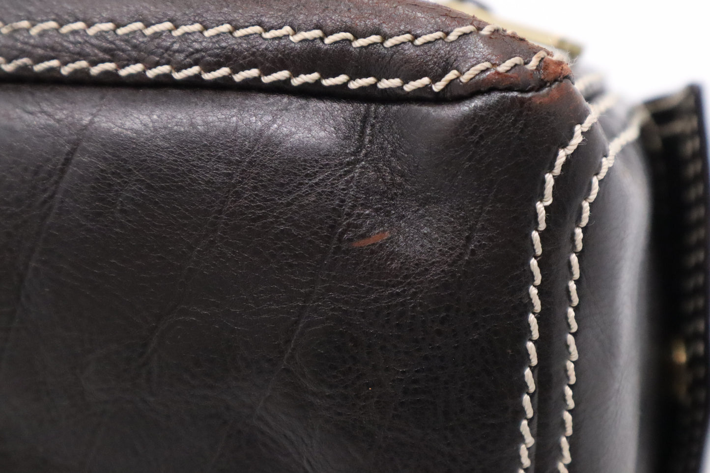 Celine Boogie Bag in Dark Brown Leather