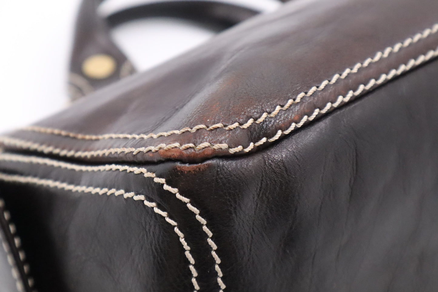 Celine Boogie Bag in Dark Brown Leather