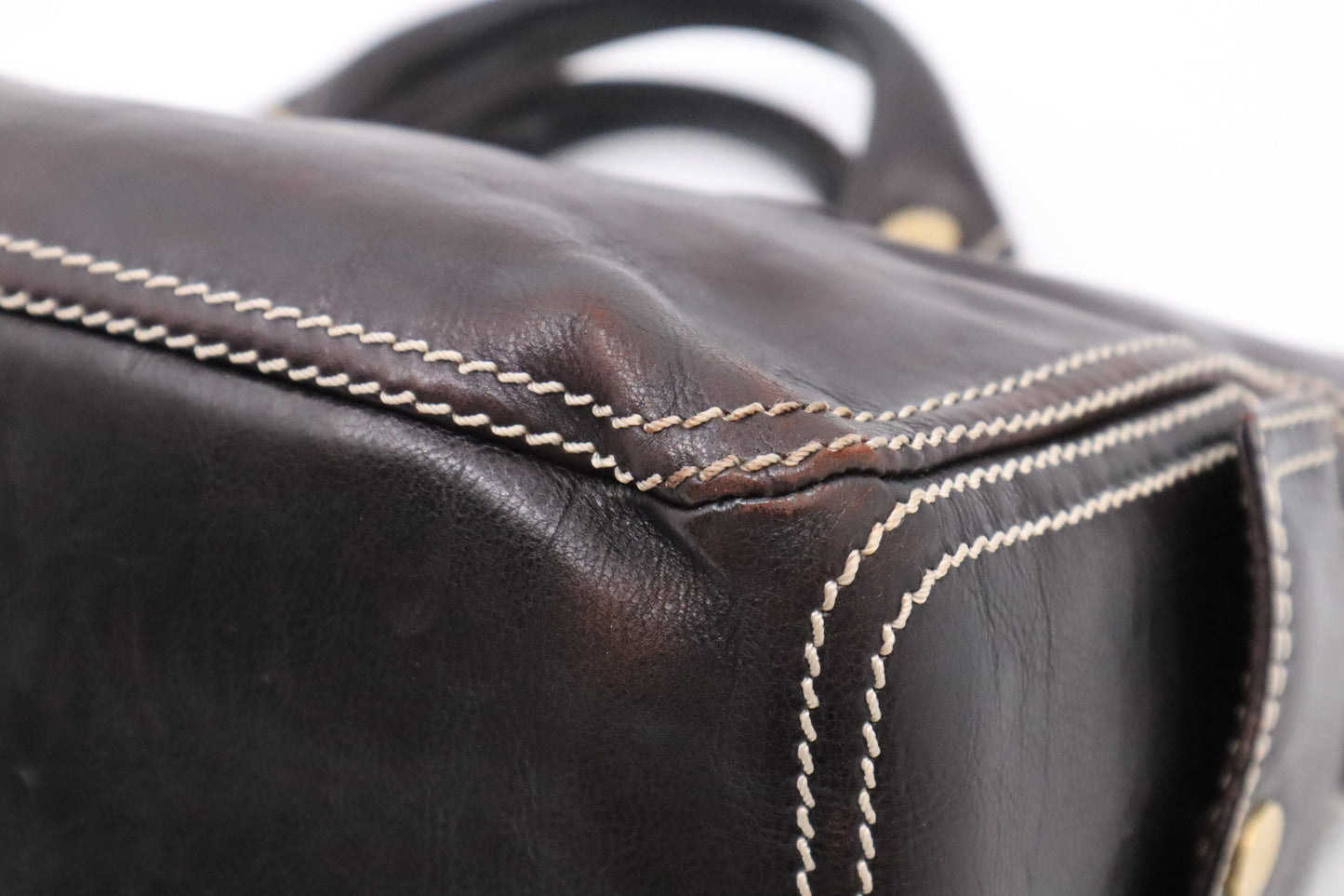 Celine Boogie Bag in Dark Brown Leather