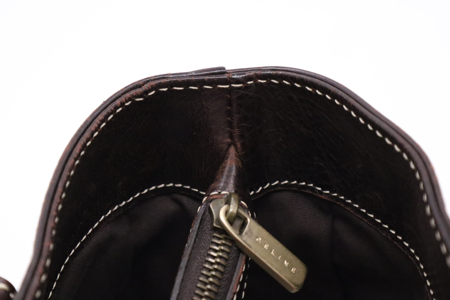 Celine Boogie Bag in Dark Brown Leather