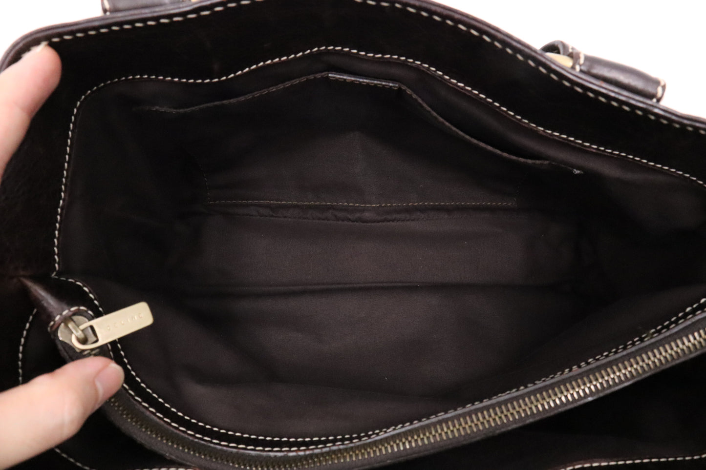 Celine Boogie Bag in Dark Brown Leather