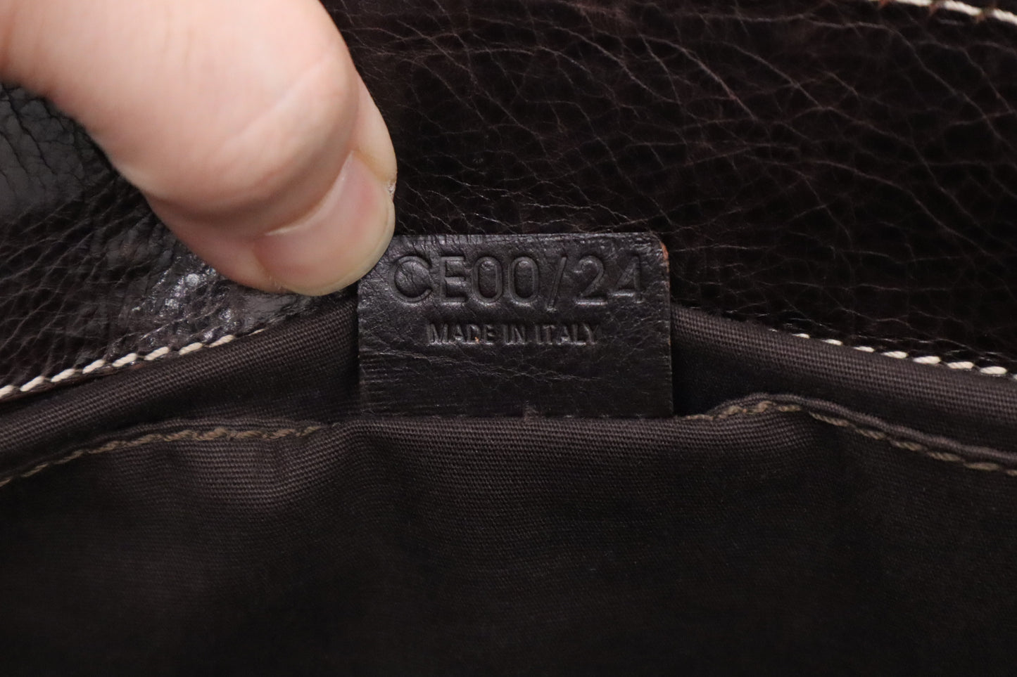 Celine Boogie Bag in Dark Brown Leather