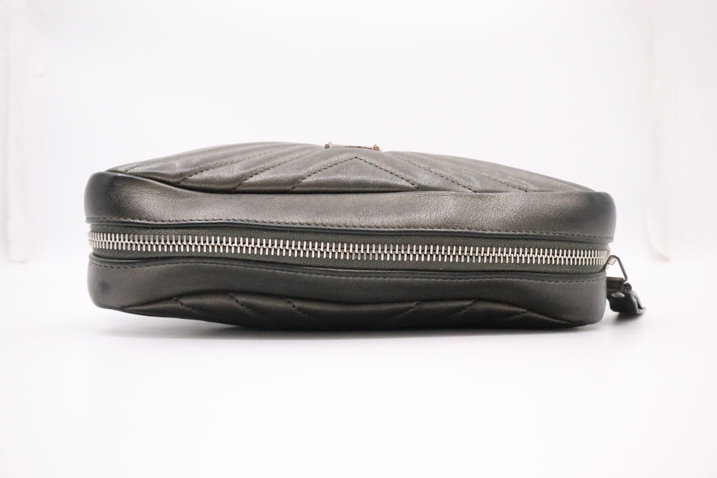 YSL Saint Laurent Lou Camera Bag in Pewter Leather