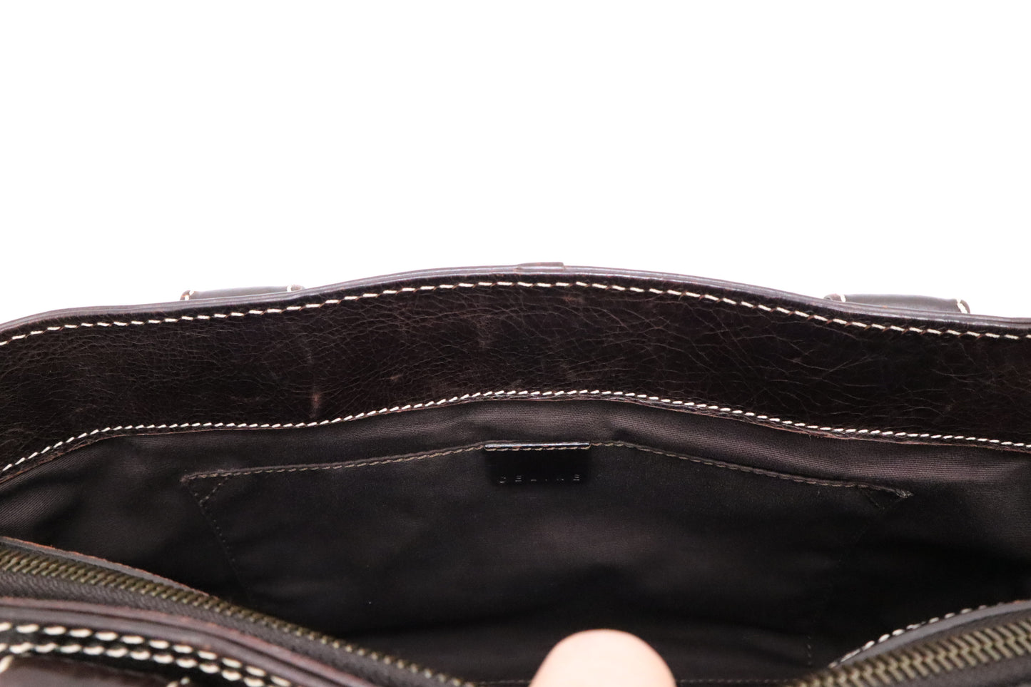 Celine Boogie Bag in Dark Brown Leather