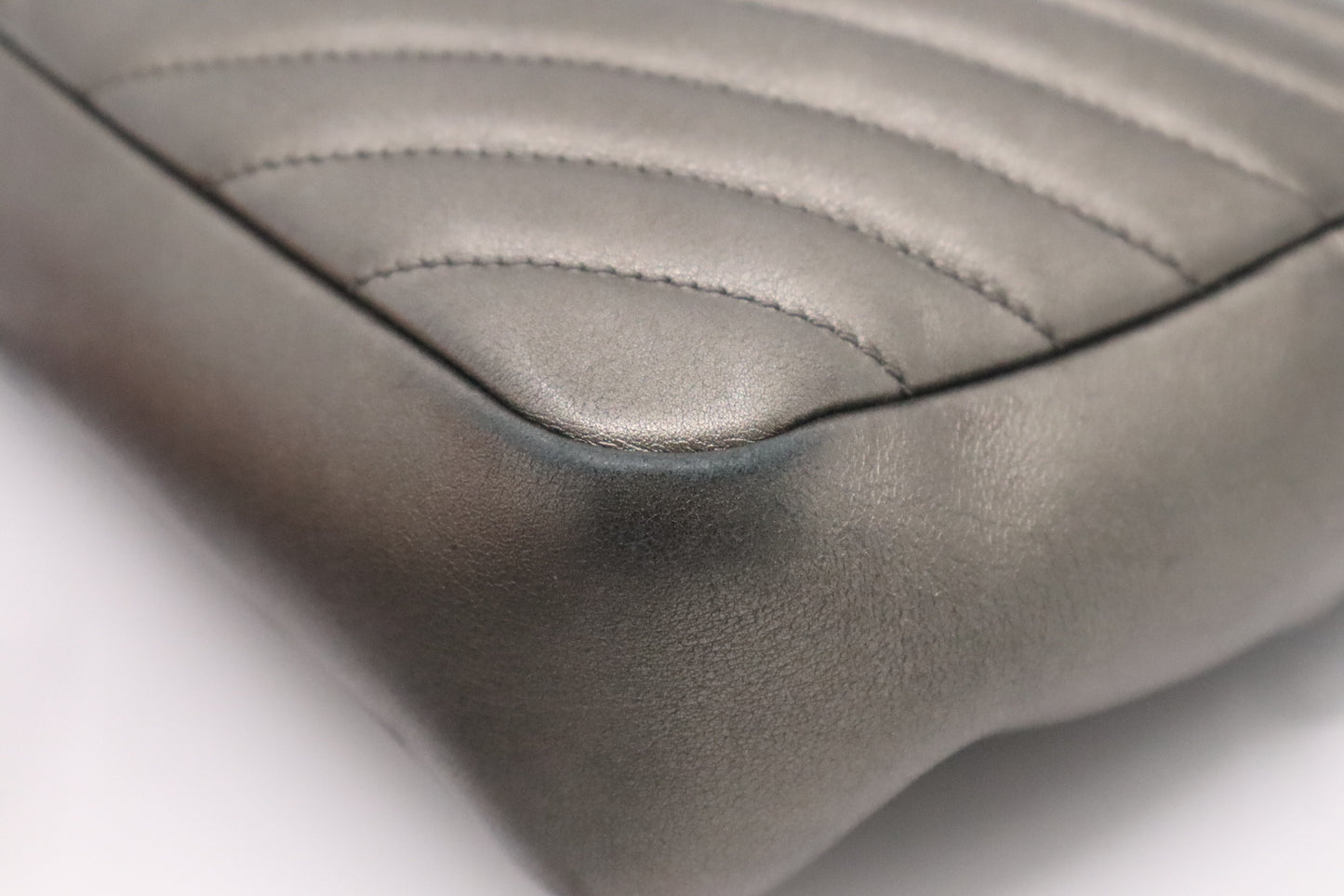 YSL Saint Laurent Lou Camera Bag in Pewter Leather