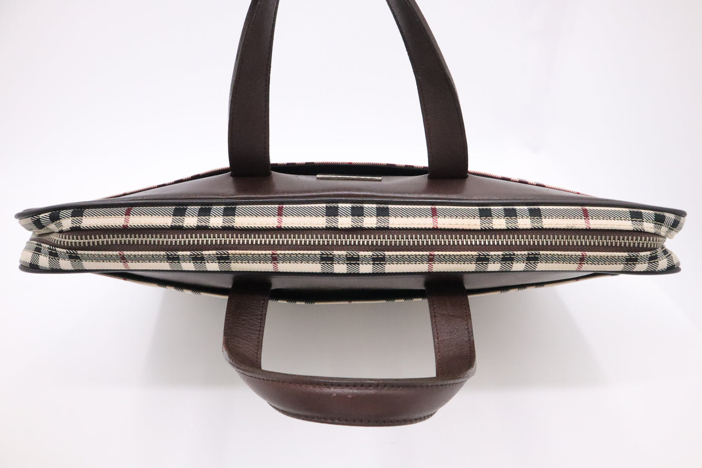 Burberry Business Bag in Beige Check Canvas