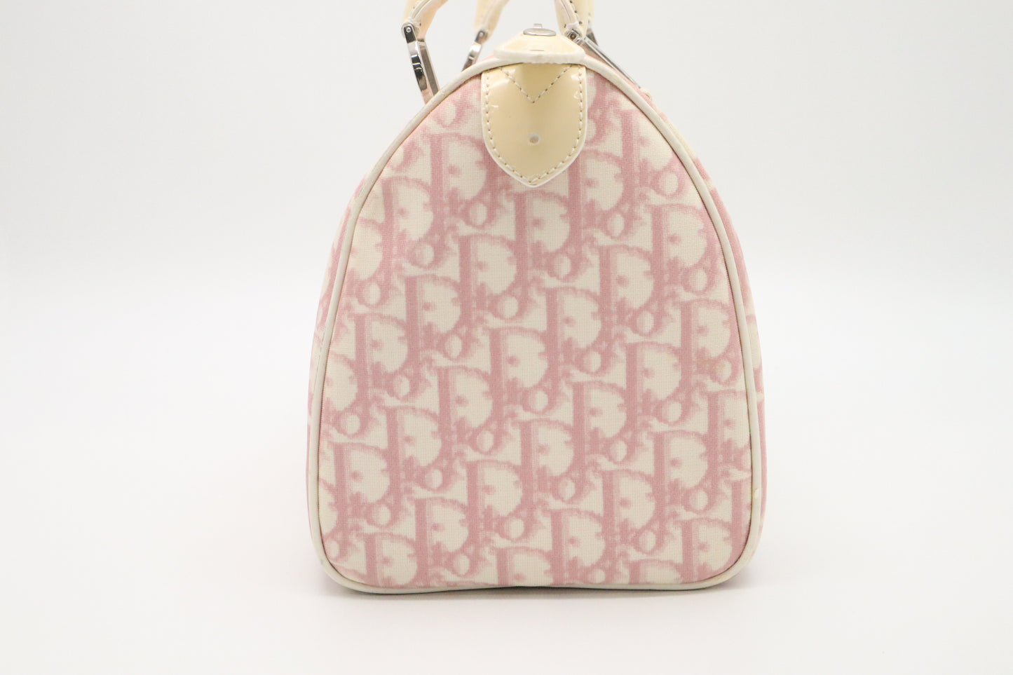 Dior Boston Bag in Pink Oblique Coated Canvas