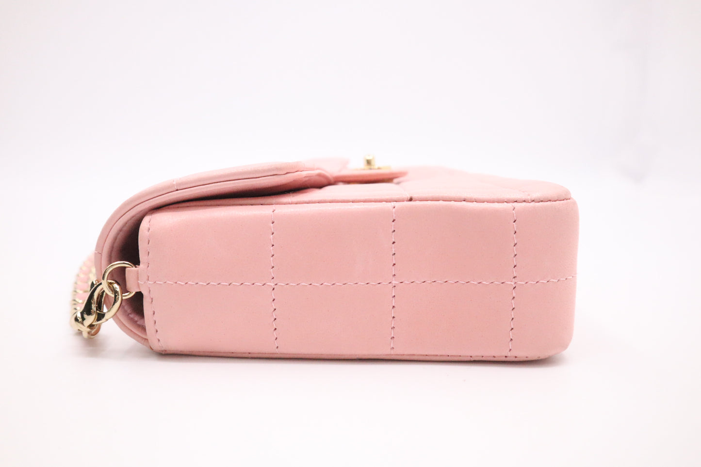 Chanel East West Shoulder Bag in Pink Leather