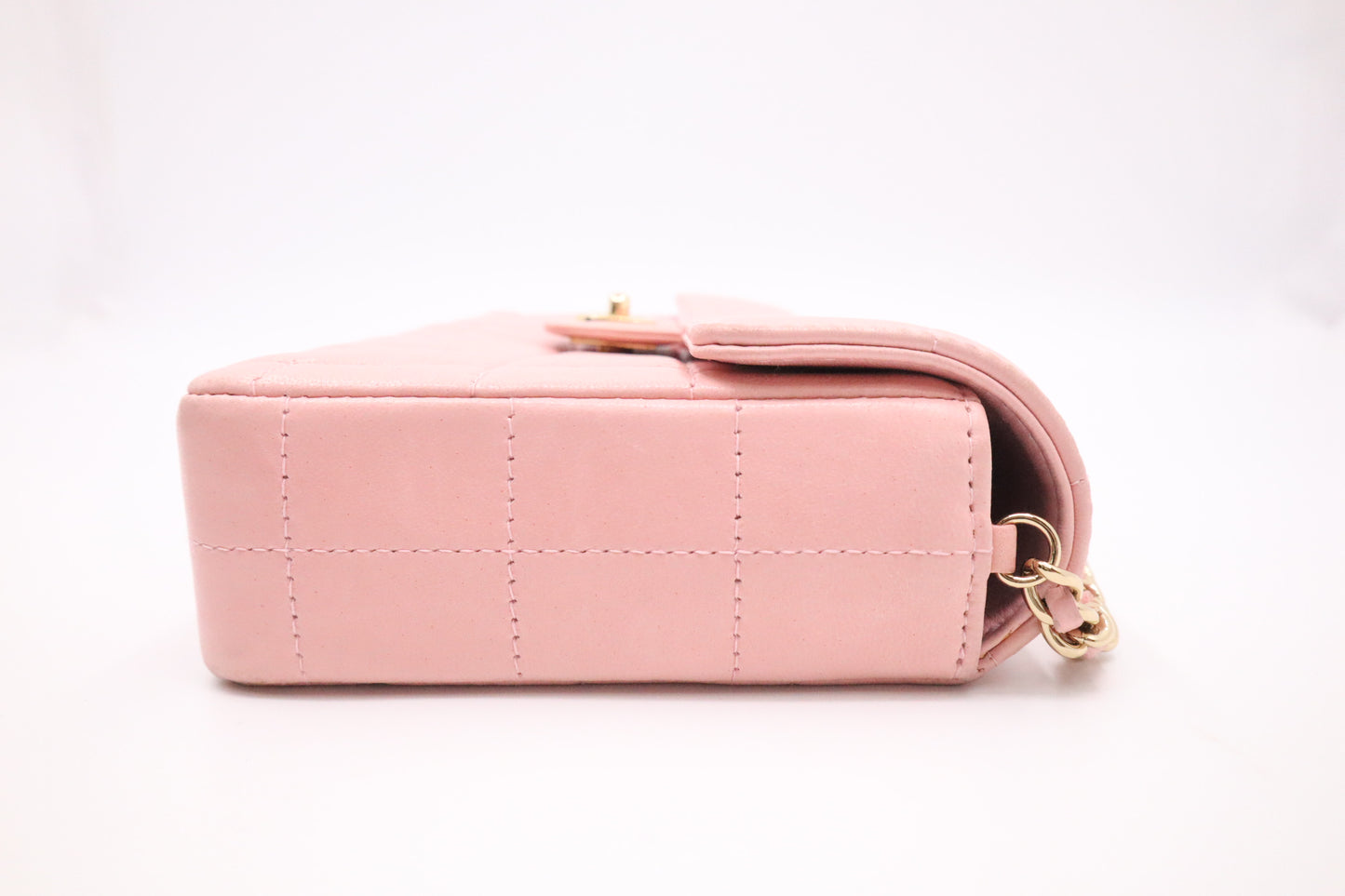 Chanel East West Shoulder Bag in Pink Leather