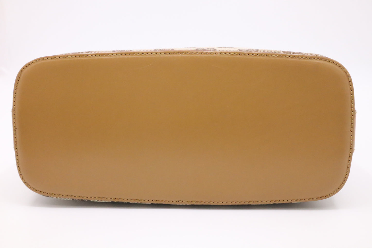 Gucci Shoulder Bag in GG Canvas & Tan Leather