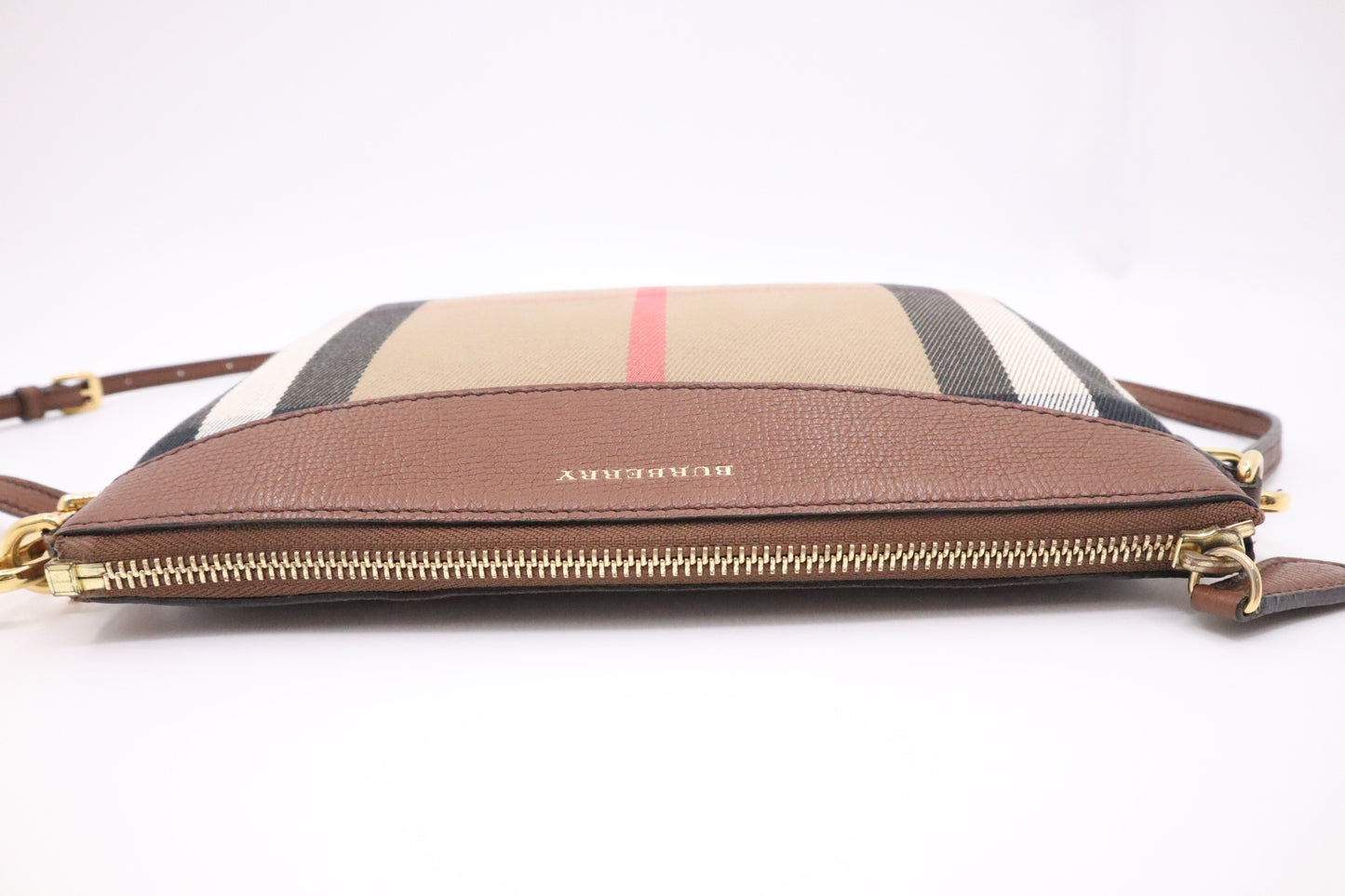 Burberry Crossbody in Brown Check Canvas