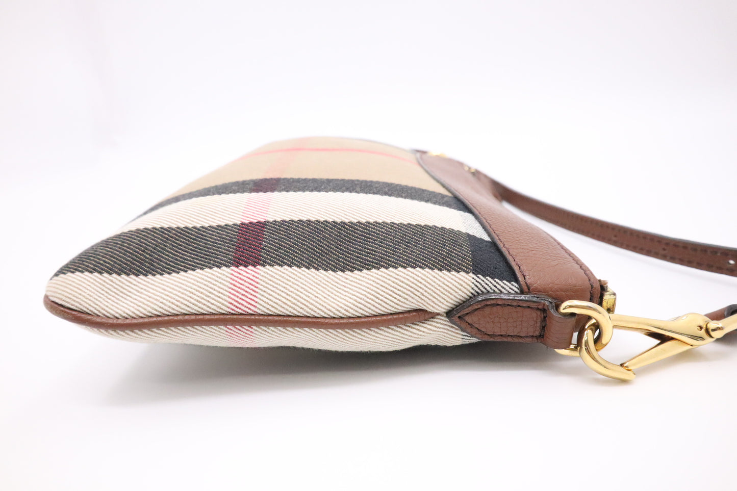 Burberry Crossbody in Brown Check Canvas