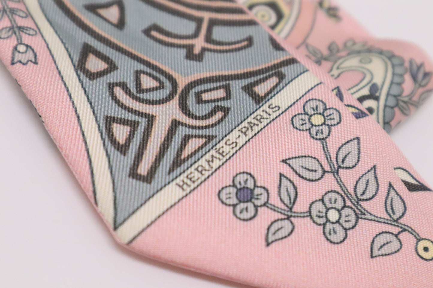 Hermes Twilly in Pink Silk