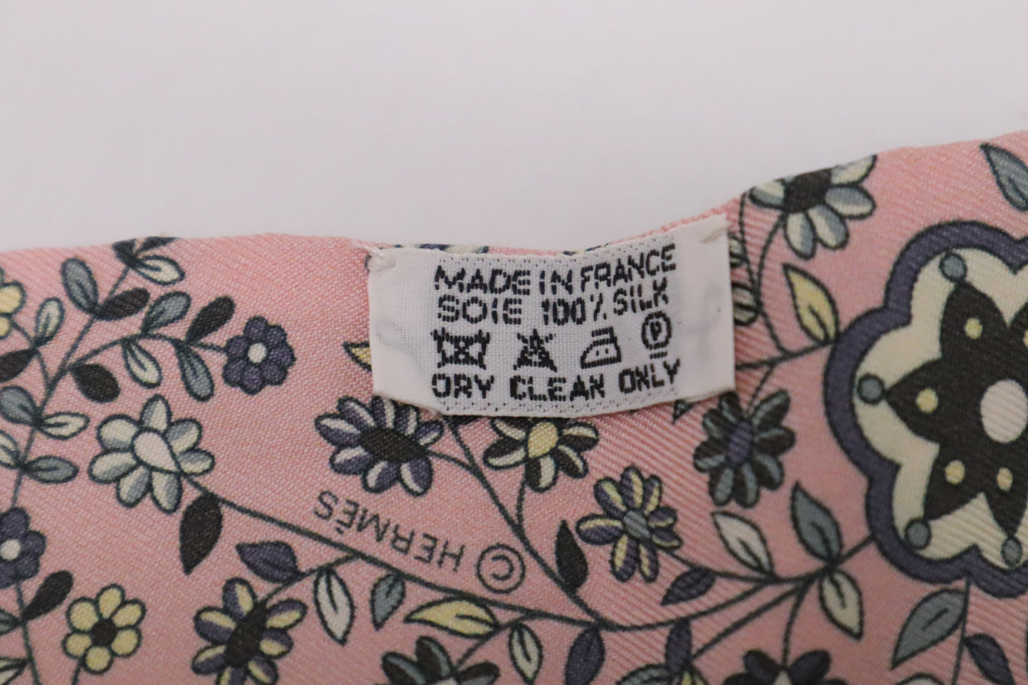 Hermes 'L'Arbre De Vie' Twilly in Pink Silk