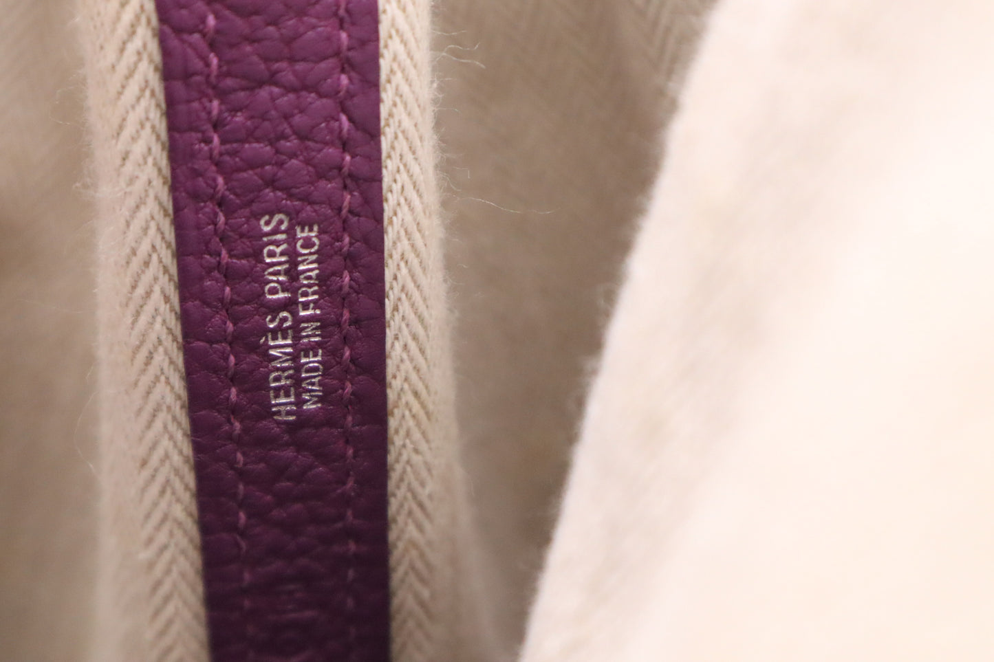 Hermes Garden Party 36 in Purple Leather