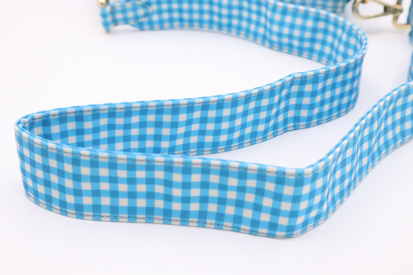 Fendi Convertible Mini Baguette Satchel in Blue Checked Nylon