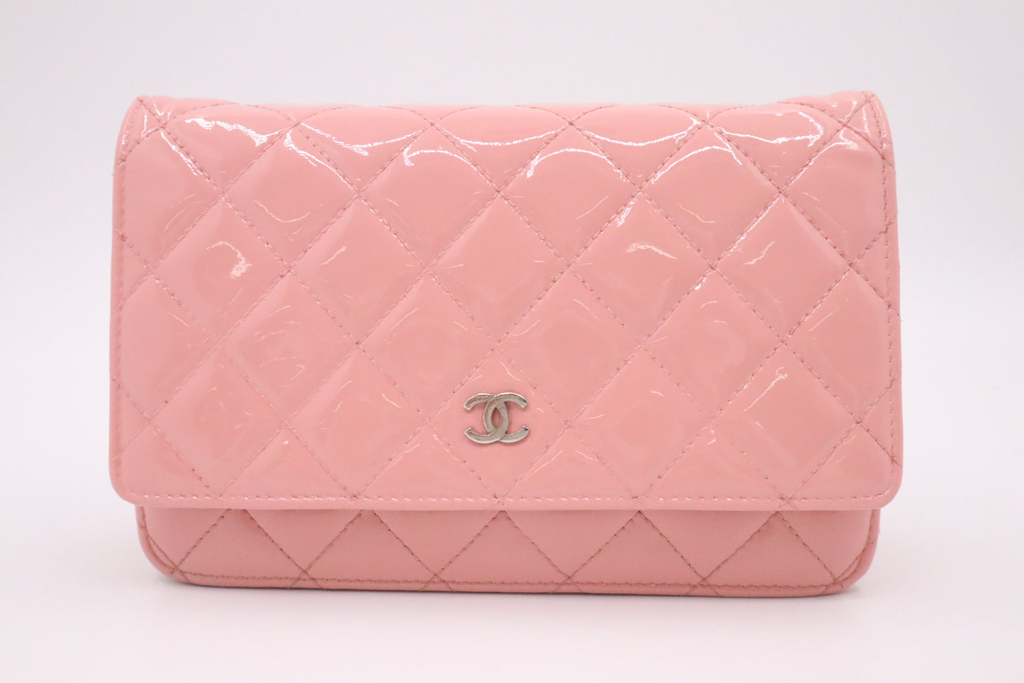 Chanel Wallet on Chain in Pink Patent Leather