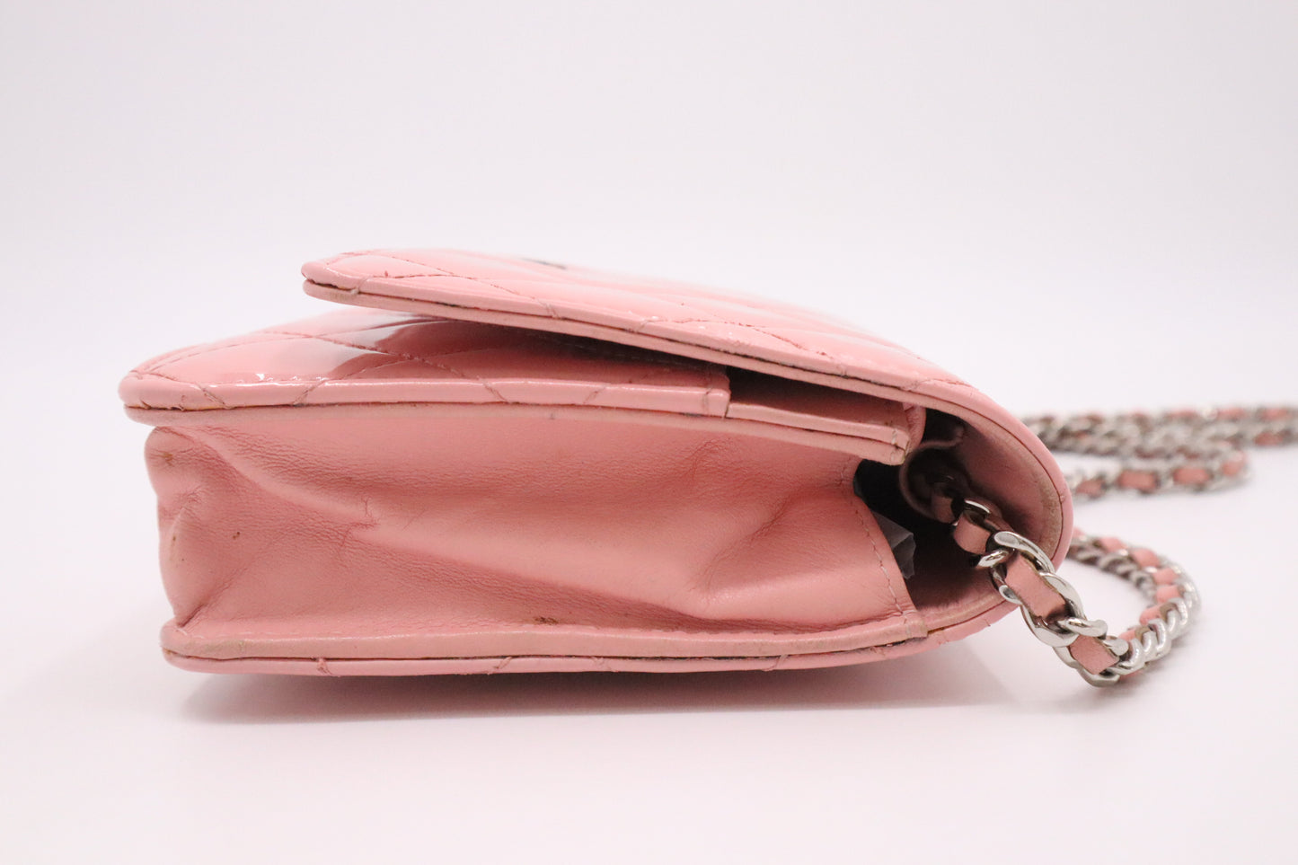 Chanel Wallet on Chain in Pink Patent Leather