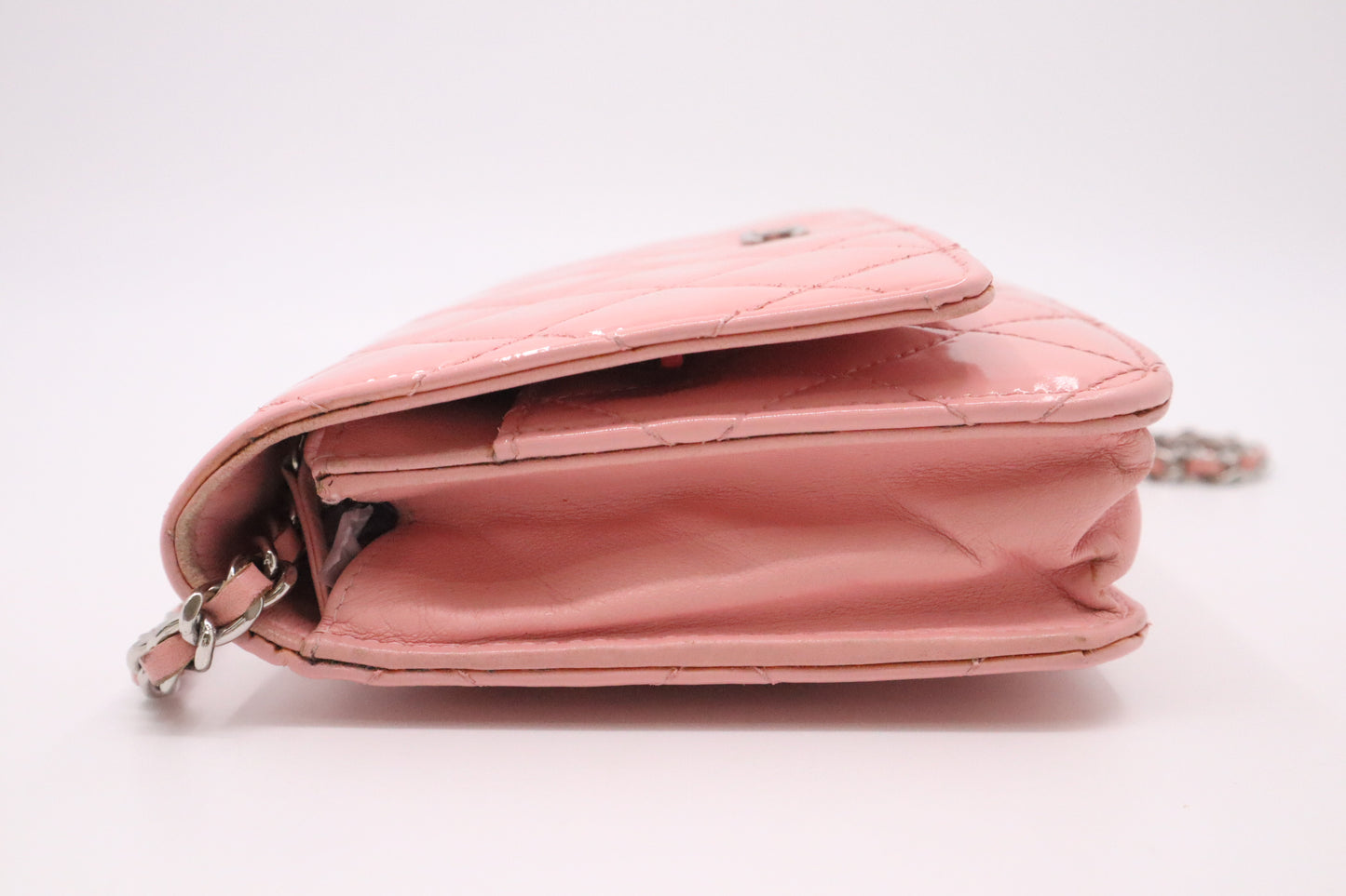 Chanel Wallet on Chain in Pink Patent Leather