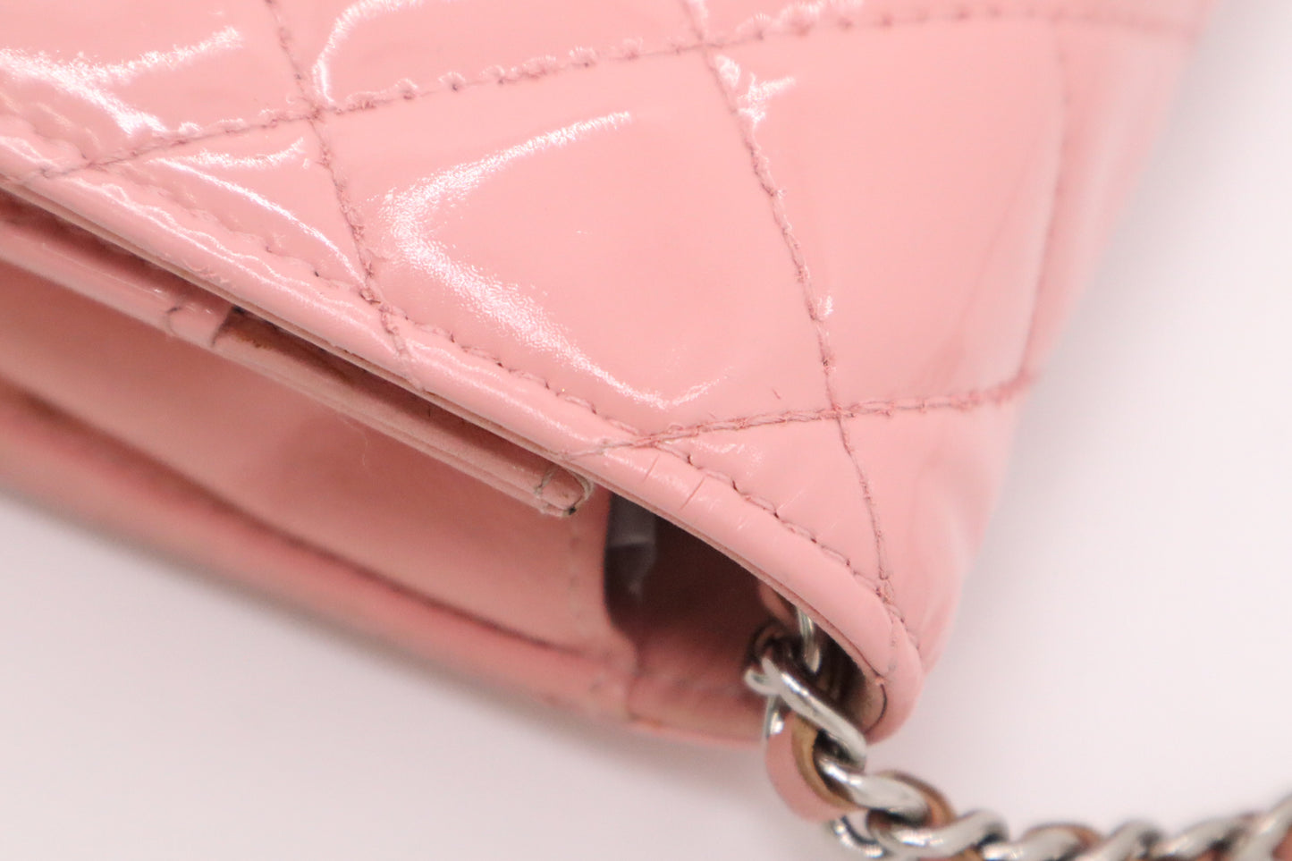 Chanel Wallet on Chain in Pink Patent Leather