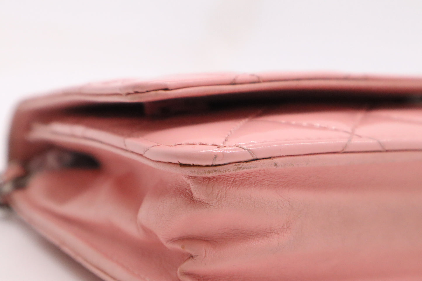 Chanel Wallet on Chain in Pink Patent Leather