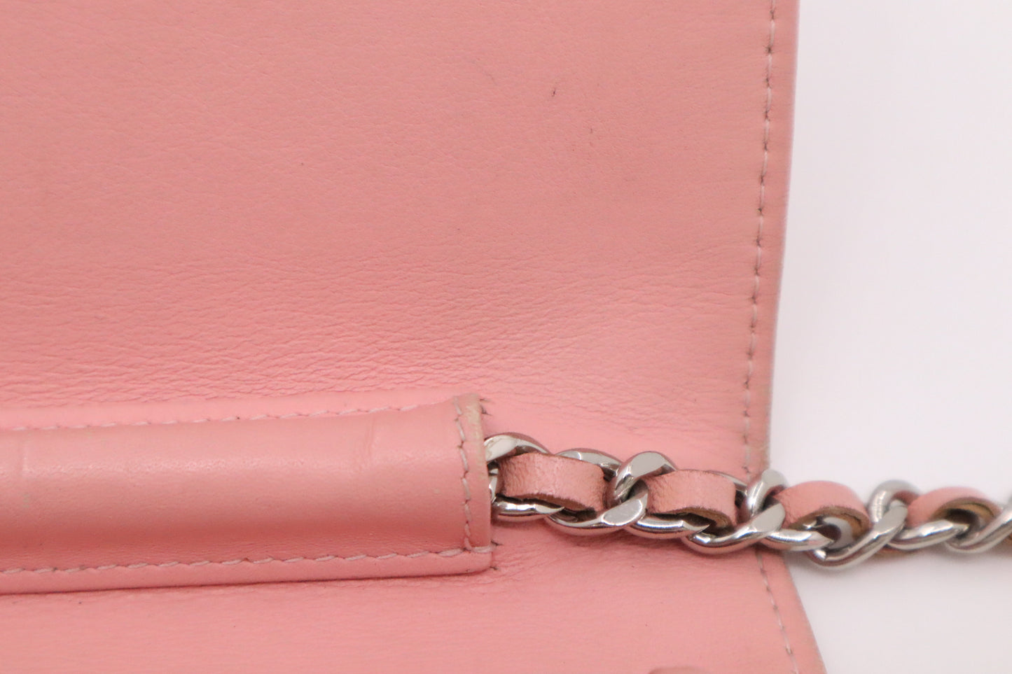 Chanel Wallet on Chain in Pink Patent Leather