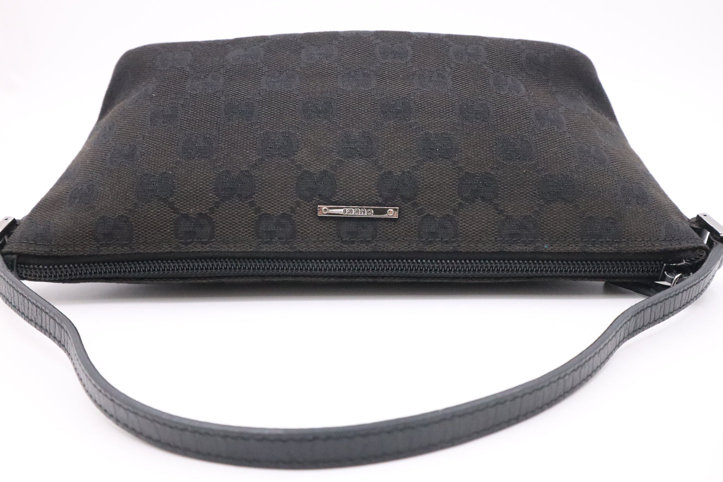 Gucci Boat Bag in GG Black Canvas