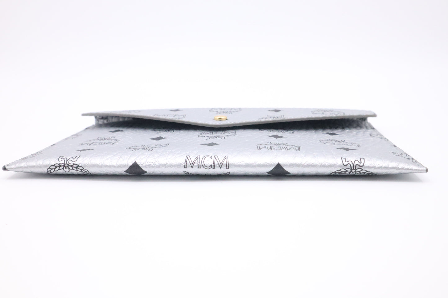 MCM Novelty Pouch in Silver Visetos Canvas