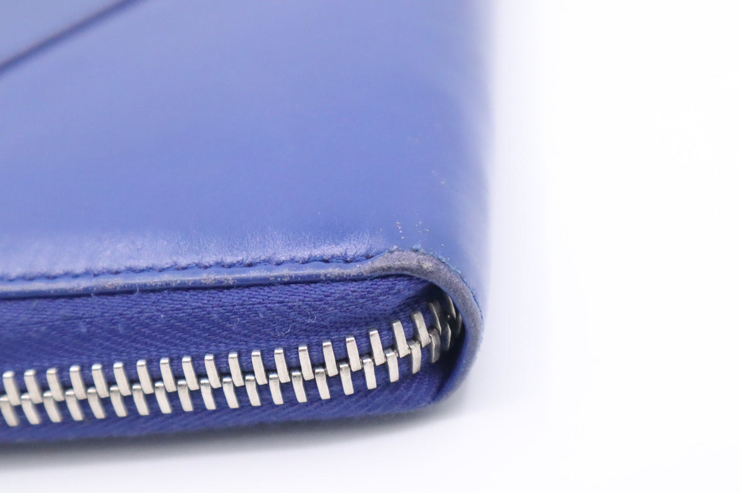 Balenciaga Zippy Long Wallet in Blue Leather