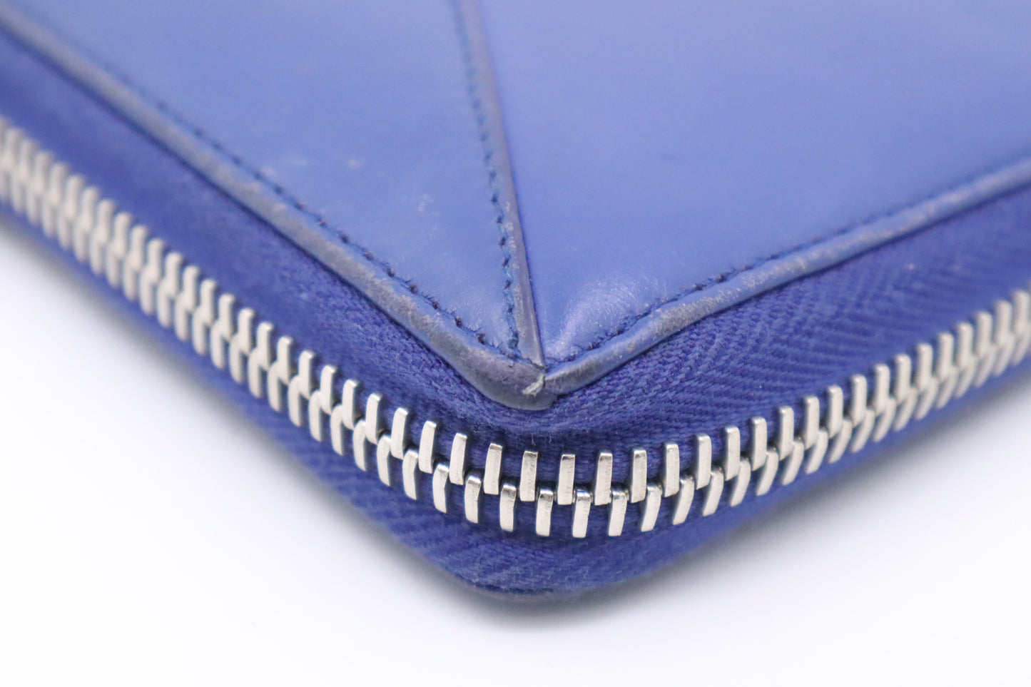 Balenciaga Zippy Long Wallet in Blue Leather