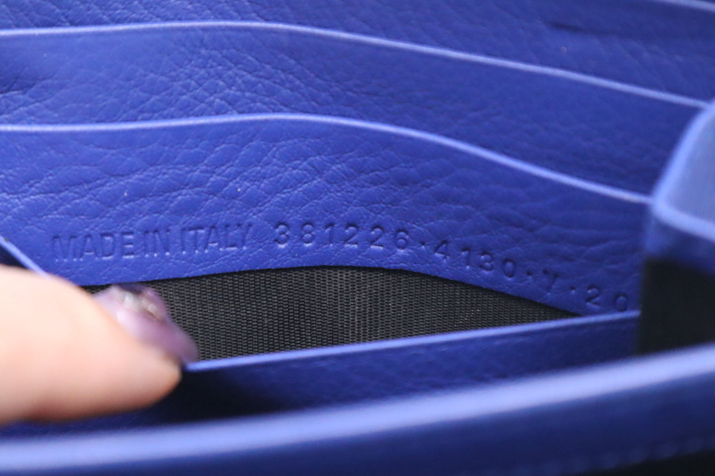 Balenciaga Zippy Long Wallet in Blue Leather