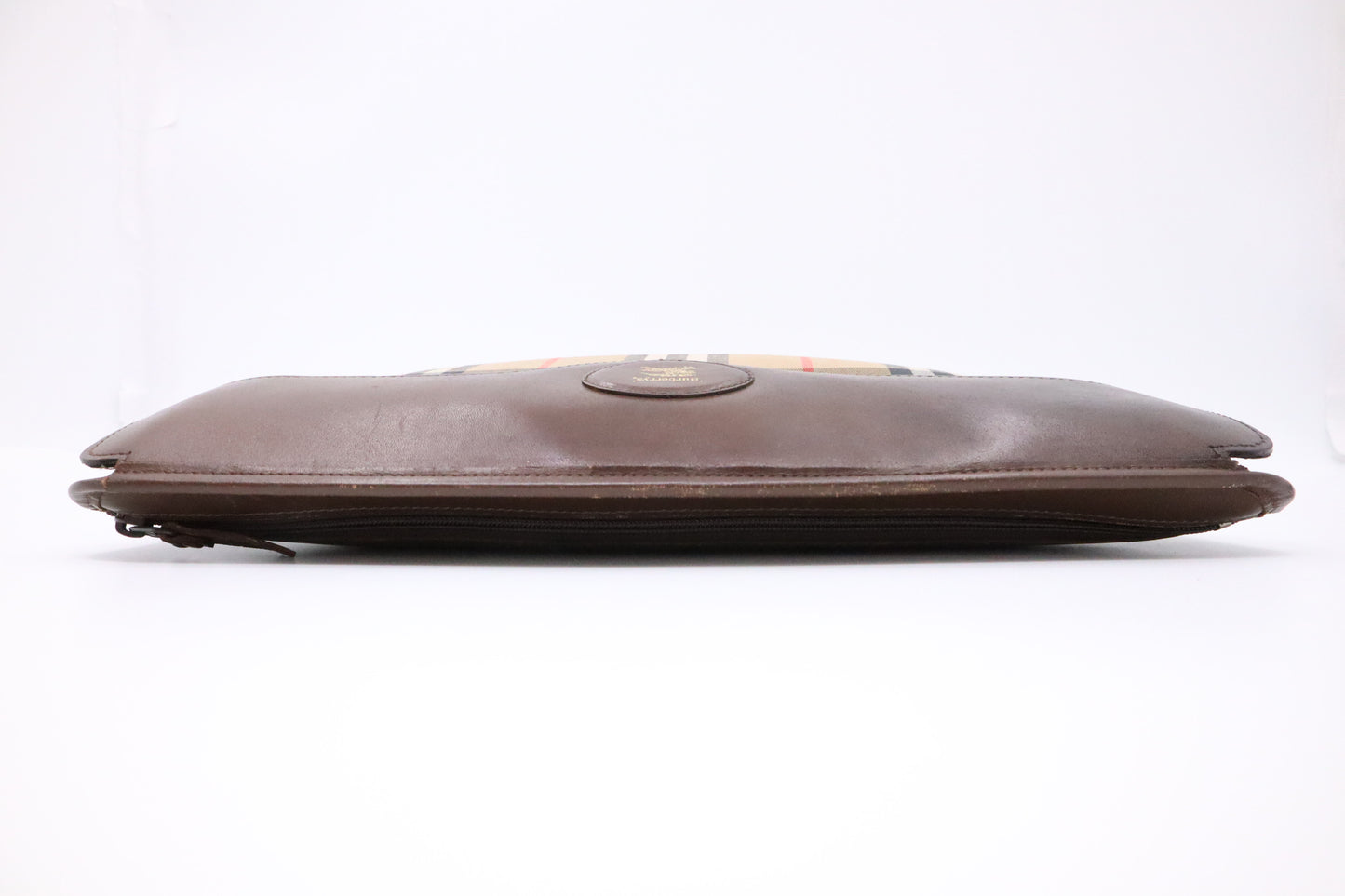 Burberry Clutch in Brown Check Canvas
