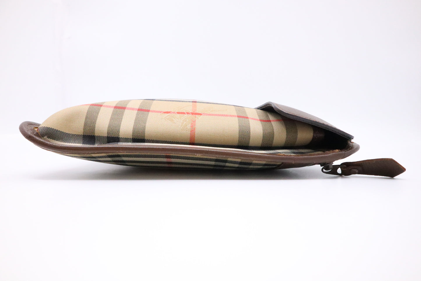 Burberry Clutch in Brown Check Canvas