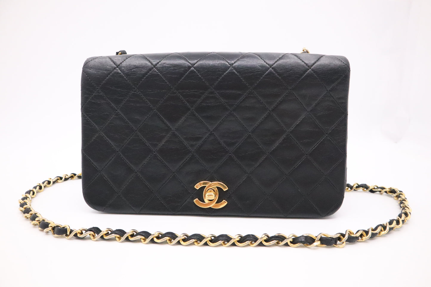Chanel Full Flap in Black Mattelassé Leather