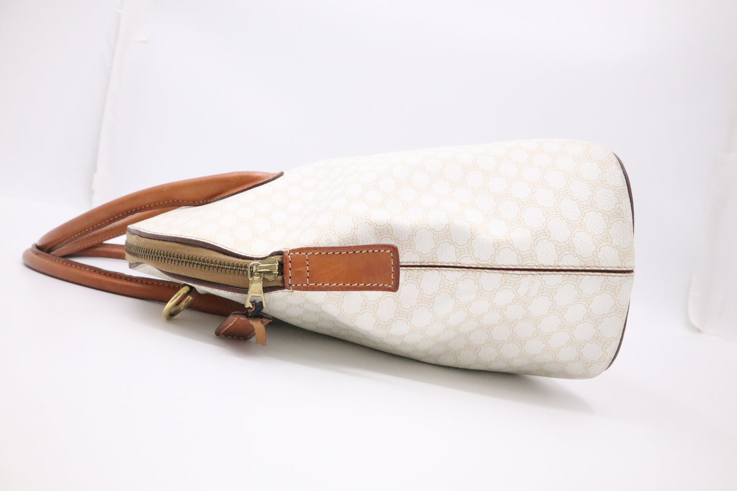 Celine Handbag in White Macadam Canvas