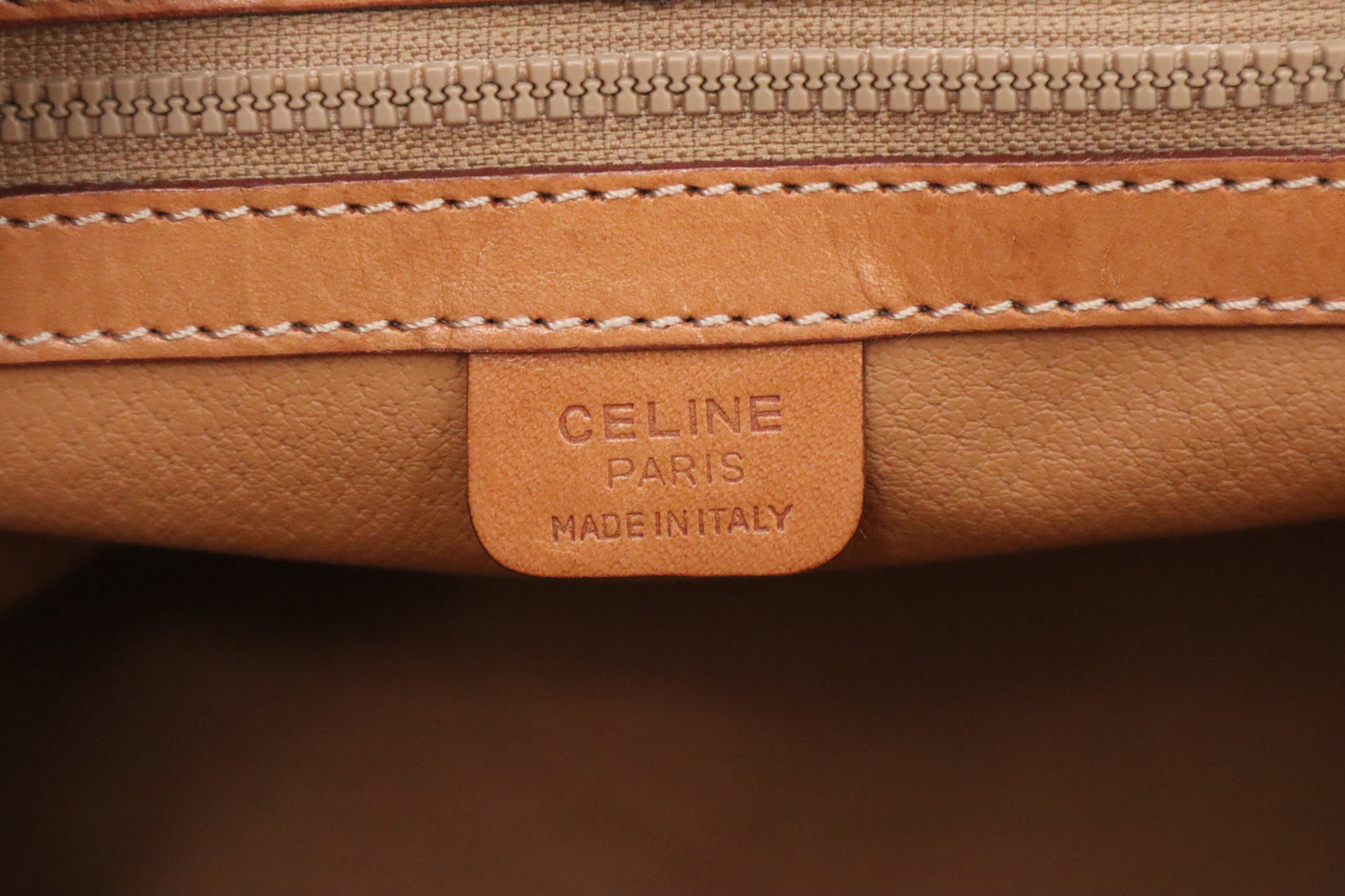 Celine Handbag in White Macadam Canvas