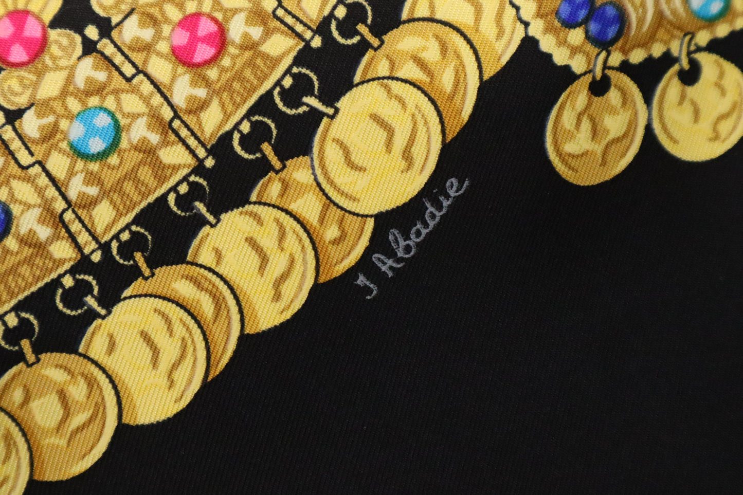 Hermes Kosmima Carre 90 in Black Silk
