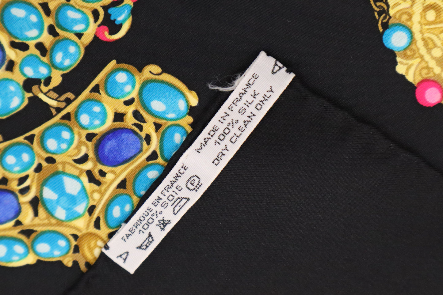 Hermes Kosmima Carre 90 in Black Silk